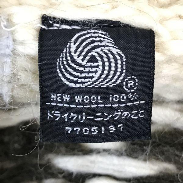 90s Nicholas New Wool Cowichan Zip Knit Parker Men L Beige(USED)