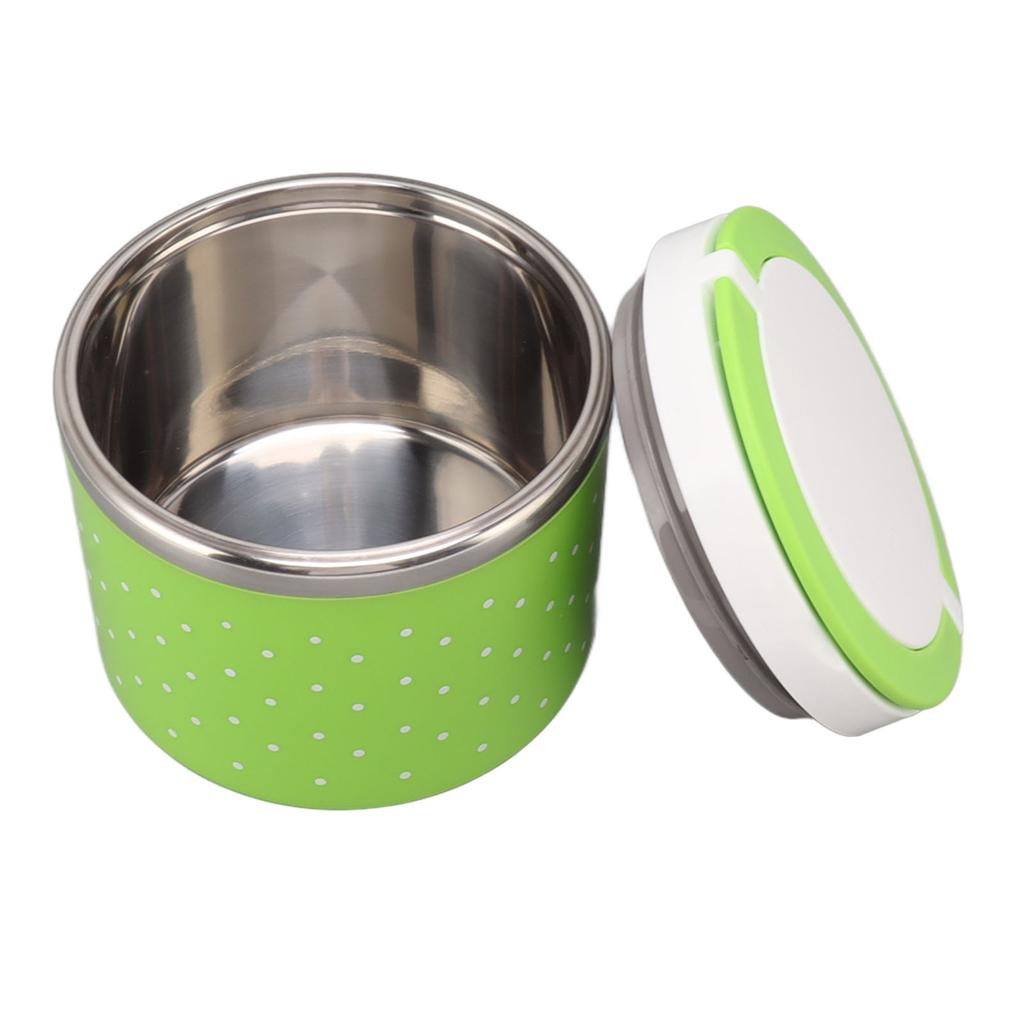 Round Insulated Lunch Box Leakage Proof Portable Large Thermal Food Container for School Office