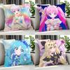 Anime Wish Upon The Magical Girl Cushion Cover Cushion Cover Set 4Pcs 50X50 45X45 40X40 Pillowcase Decorative Sofa Home Decor