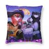 Față de pernă Puss In Boots Anime Pătrat Husa Pernă Pernă Decorativă cu Fermoar Pătură Confortabilă pentru Casă Canapea