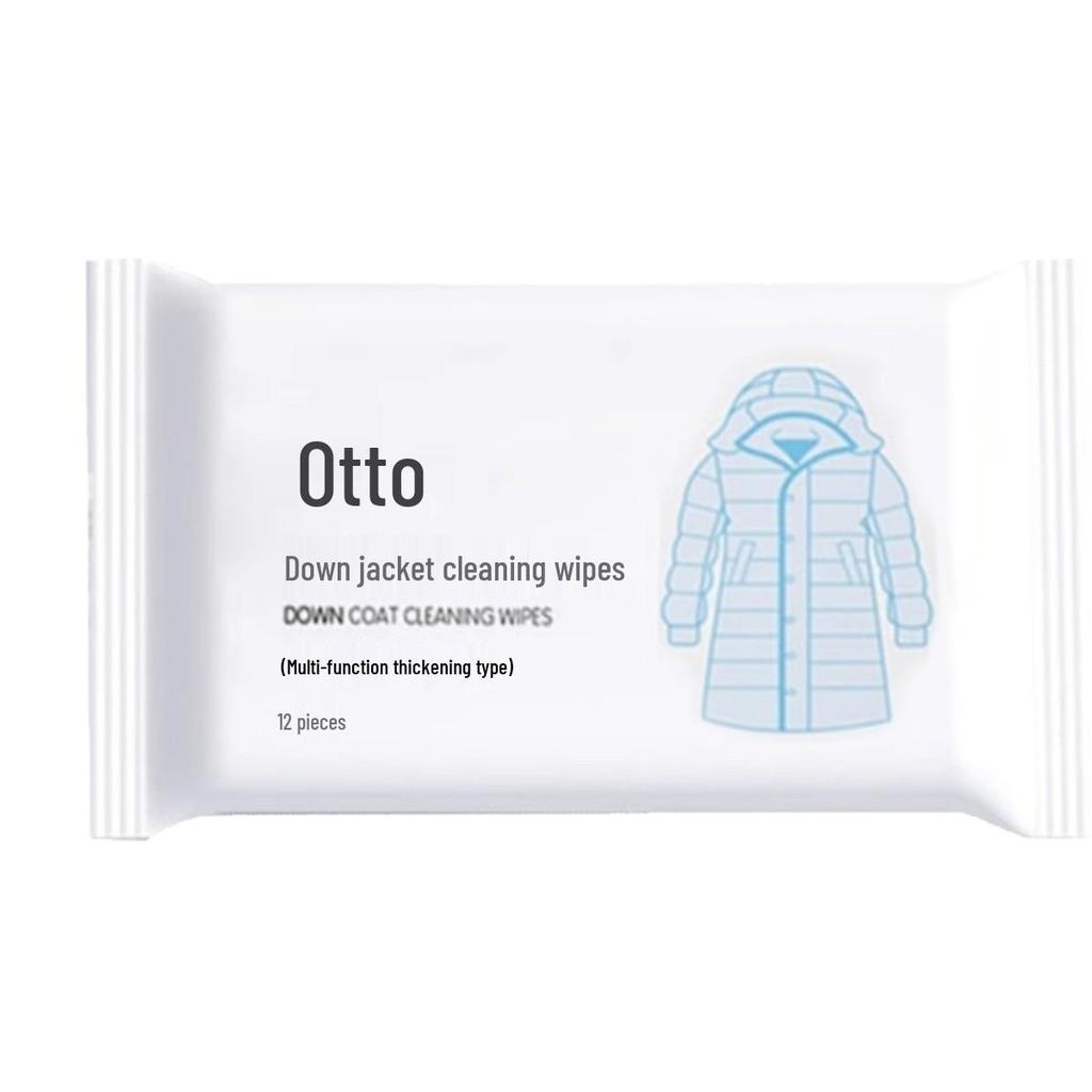 8-Pack Down Jacket Cleaning Wipes - Removes Clothing & Oil Stains