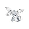 1PC G23 Titanium 16G Marquise Lotus CZ Flower Flat Back Stud Labret Tragus Helix Cartilage Conch Earring Piercings Sexy Jewelry