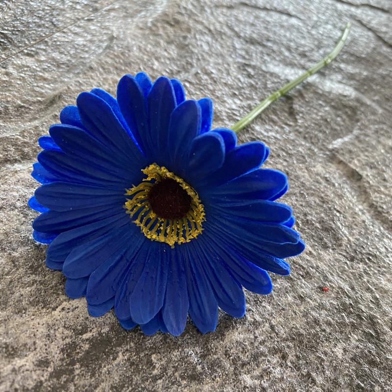 Pu Gerbera Daisy Artificial Flower For Wedding Decor Home Styling Soft Rubber Material