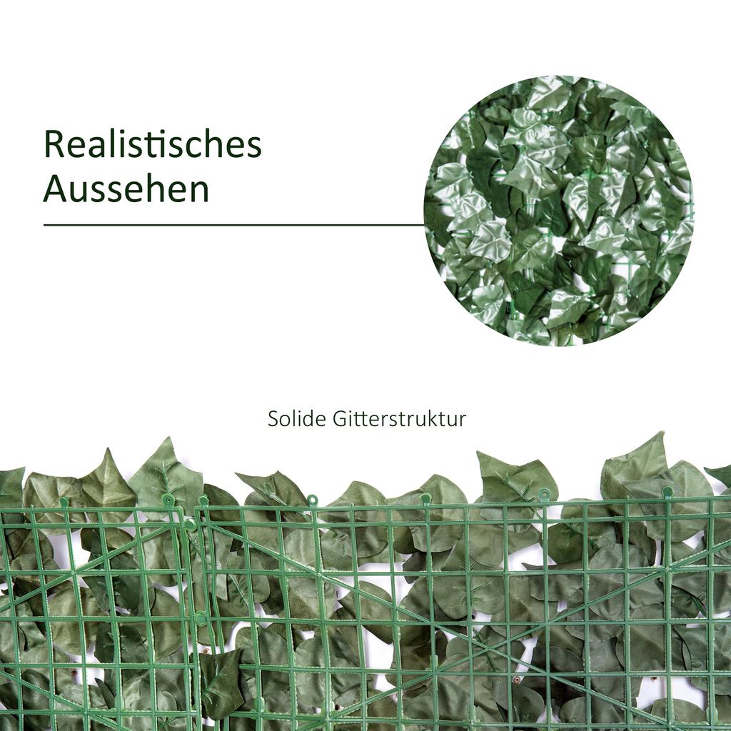 Artificial Hedge Privacy Screen, UV Protected Privacy Screen, Green Balcony Privacy Screens, Fence Privacy Mesh with Leaves, Hedge Fence, 300 x 150 cm