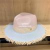 202509-pei27404  INS CHIC Summer Color Patchwork   Lady Fedoras Cap Men Women Leisure Holiday Beach Jazz Hat
