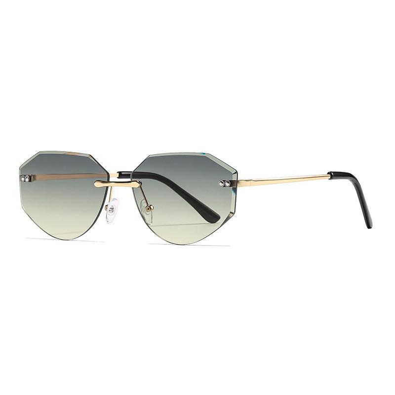 Uv400 Womens Polygon Sunglasses With Gray Lenses For Outdoor Sports And Fashion