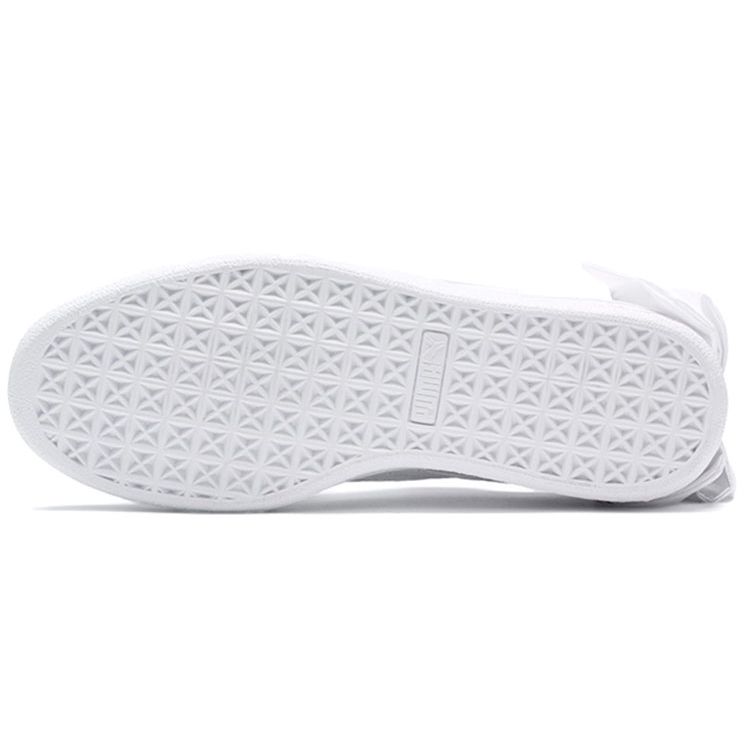 Puma Basket Bow Patent Casual Sneakers Damen Sneaker Weiß 368118-02