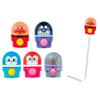 [Set of 5] Anpanman Museum Exclusive Plastic Bottle Caps (5 Straw Caps) - Anpan, Baikinman, Dokin-chan, Kokin-chan, Dadandan