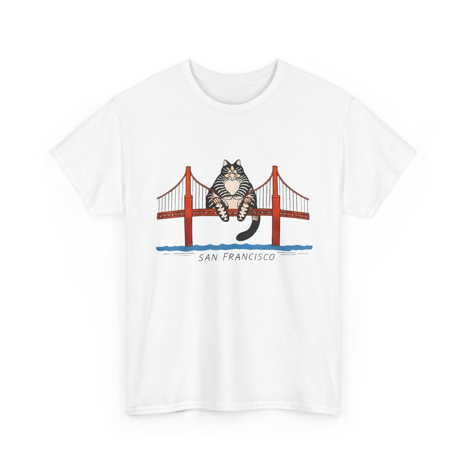 San Francisco Cat Golden Gate Bridge Shirt S