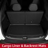 LUCKEASY Right Drive for Tesla Model Y L 6seater 2025 2026 Car Floor Mats Cargo Trunk Pad Foot Mat Protector Strip Accessories