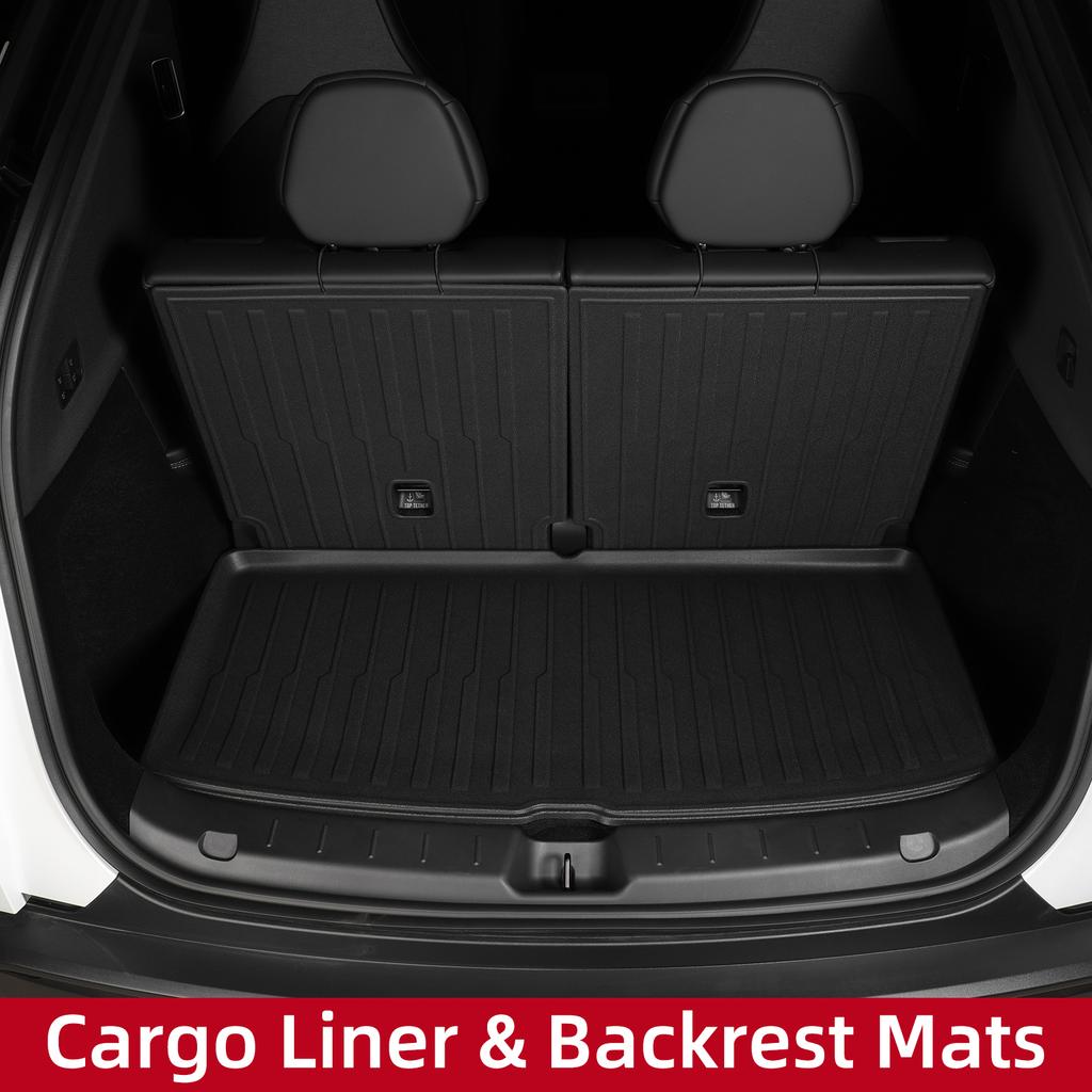 LUCKEASY Right Drive for Tesla Model Y L 6seater 2025 2026 Car Floor Mats Cargo Trunk Pad Foot Mat Protector Strip Accessories