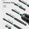 5Pcs Magnetic Batch Head Impact Strong Crossing PH2 High Hardness Screwdriver Bits 25/50/65/70/90/150mm Waterproof Bits