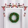 2026 Wooden Christmas Door Corner Decor, Santa Snowman Reindeer Cartoon Hanging Pendant, Xmas Door Frame Ornament for Party Home