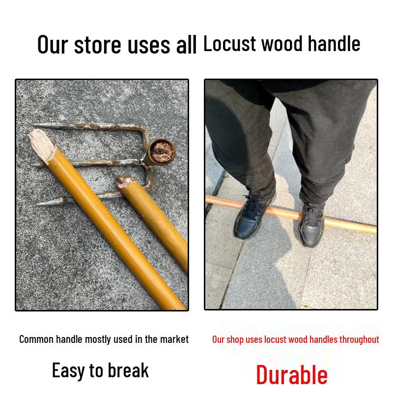 Multi-Tooth Steel Rake for Clamming, Soil Cultivation, Sweet Potato & Peanut Digging, Weeding, and Household Use