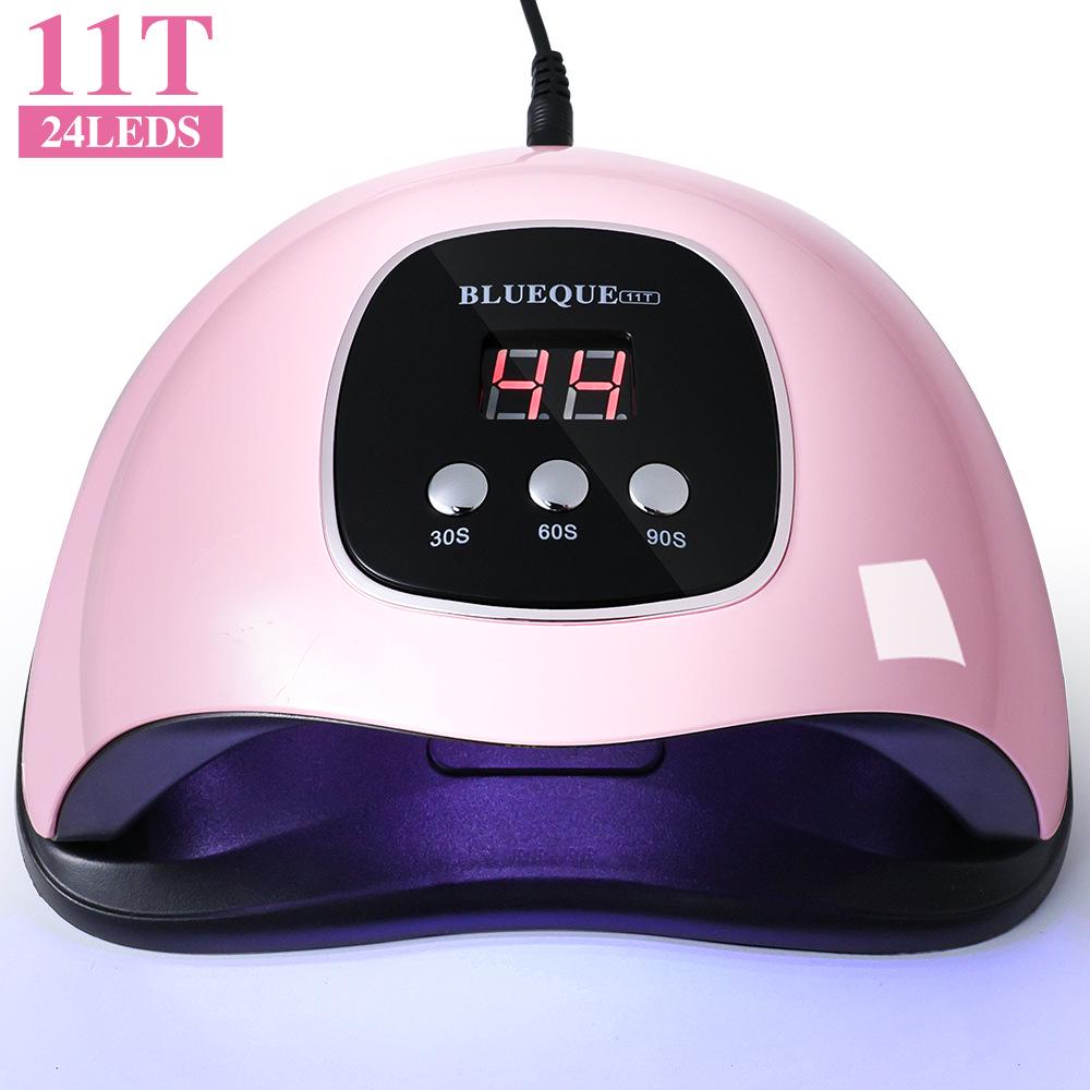

48W Fast-Drying Gel Nail Lamp - LED/UV Curing, No Hand Darkening розовый