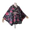 Rose pattern mini kimono dress luxury brand Japanese pattern satin yukata dress with obi cabaret dress summer festival fireworks festival dance