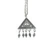 Retro Ethnic Kazakh Triangle Tassel Jewelry Set: Earrings & Necklace