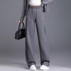 Winter Plus Velvet Wide-Leg High-Waisted Pants - Women's Loose, Slimming, Thickened and Drape Style.