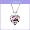 Bts Náhrdelník ve tvaru srdce pro fanoušky Unikátní slitinový přívěsek s třpytivými drahokamy