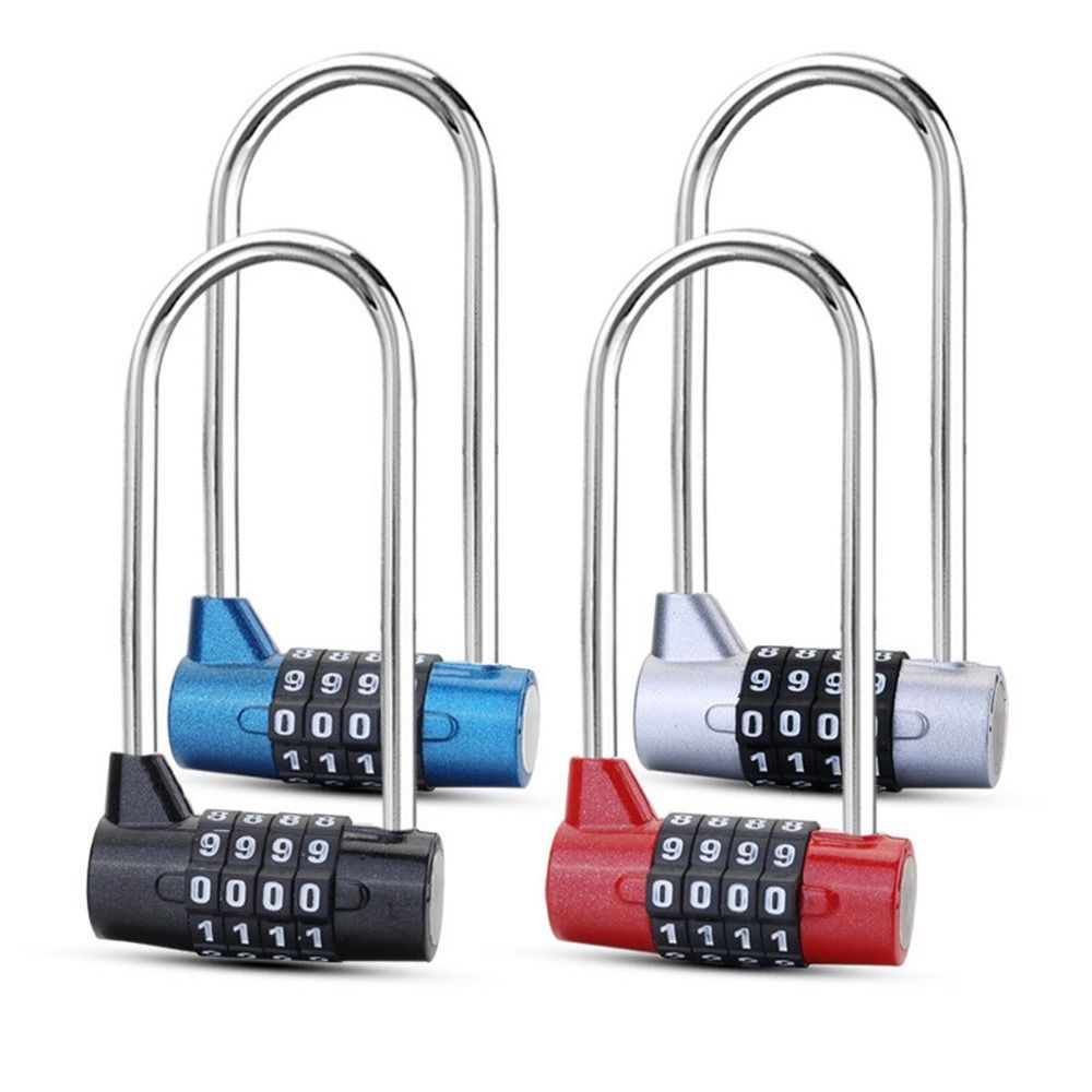 Lengthened Shackle Lock 4 Digit Password Combination Lock Anti-Theft Travel Suitcase Luggage Code Lock Security Tools Hardware