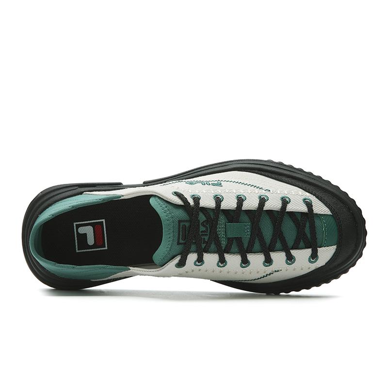 FILA MILANO Breathable Lightweight Low top Canvas Shoes Women's Light Gray Yellow/Persian Green F12W622309FBG