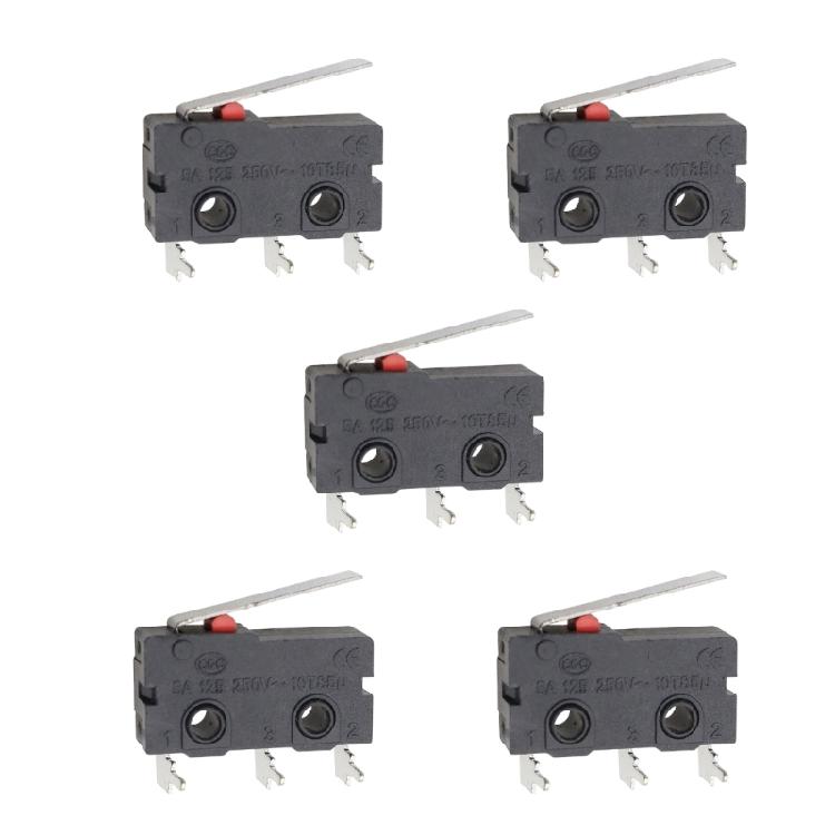 Gehäuse schwarz Mikroschalter-Baugruppe, KW11 KW12 Taster-Steuereinheit mit Metallkontakten und Beschriftungskörper
