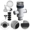 Split Hose Valves Set for Above Ground Pool Pumps Drain Cap Replacement Rings Plastic Construction Leak Prevention