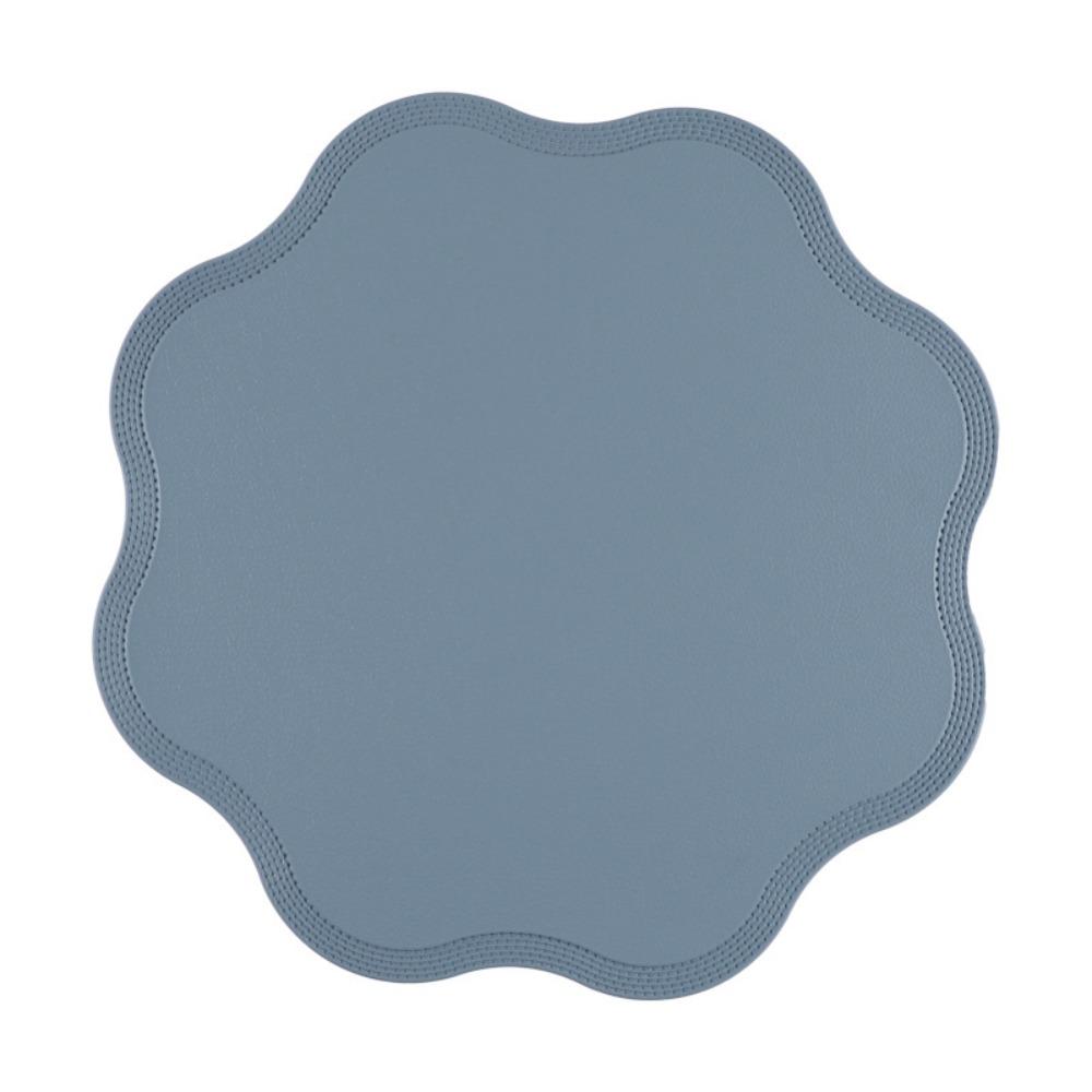 Flower Shaped Tableware Mat Solid Color Non-Slip Placemats Kitchen Tableware