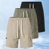 Zomer Heren Cargo Broeken IJszijde Ademende Korte Broeken Elastische Taille Effen Kleur Koel Gevoel Korte Broeken Mode Streetwear