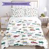 3pcs Cute Cars Bedding Set Duvet Cover Closure Includes 1 Duvet Cover & 2 Pillowcases, Soft and Comfortable for All Seasons.