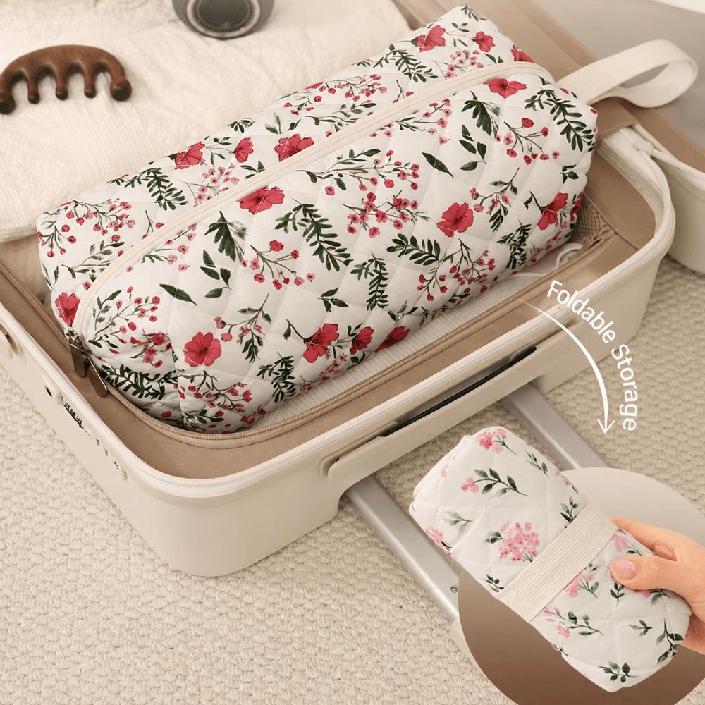 Soft Quilting Cotton Hair Dryer Storage Bag Dustproof Carrying Case Curler Storage Bag for Travel