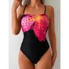 Women'S One-Piece Tube Swimsuit with Removable Straps - Vibrant Floral Print, High-Stretch Fabric, Backless Design, Casual Beachwear,it