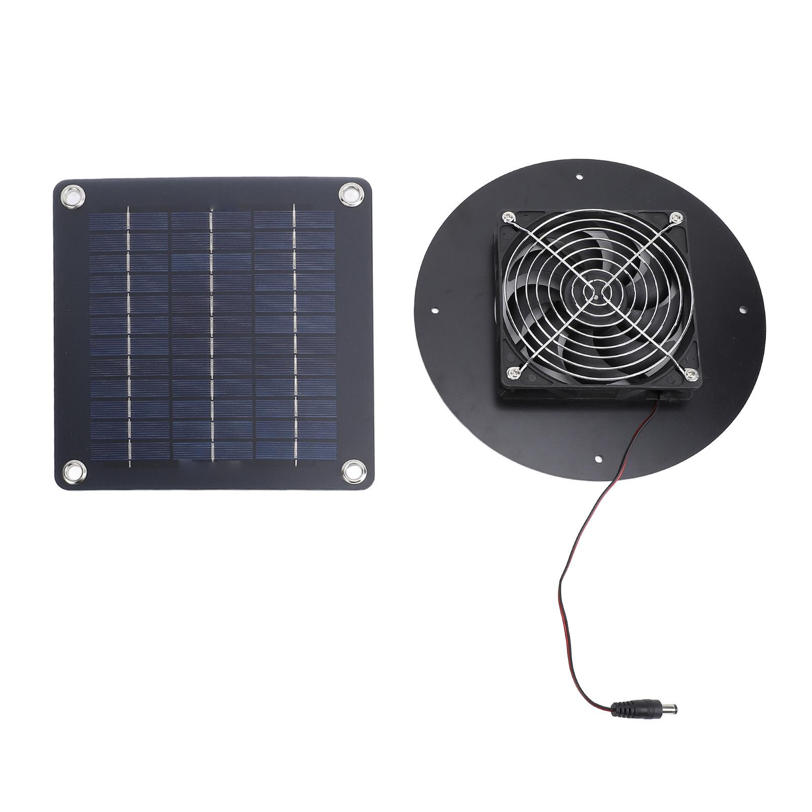 Fishine 20W Solar Exhaust Fan Versatile High Efficiency Single Crystal Solar Powered Vent Fan For Rv Yacht