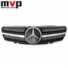 AAUI1 Chrome Black AMG Style Bumper Grille With Car Front Racing Grilled Emblem Logo For Mercedes Benz SL-Class R230 03-06 SL500 SL55