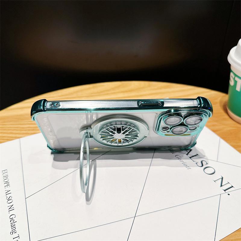 New iPhone17Pro rotating gyro bracket, four-corner mobile phone case, Apple 16 lens film, anti-drop protective case.