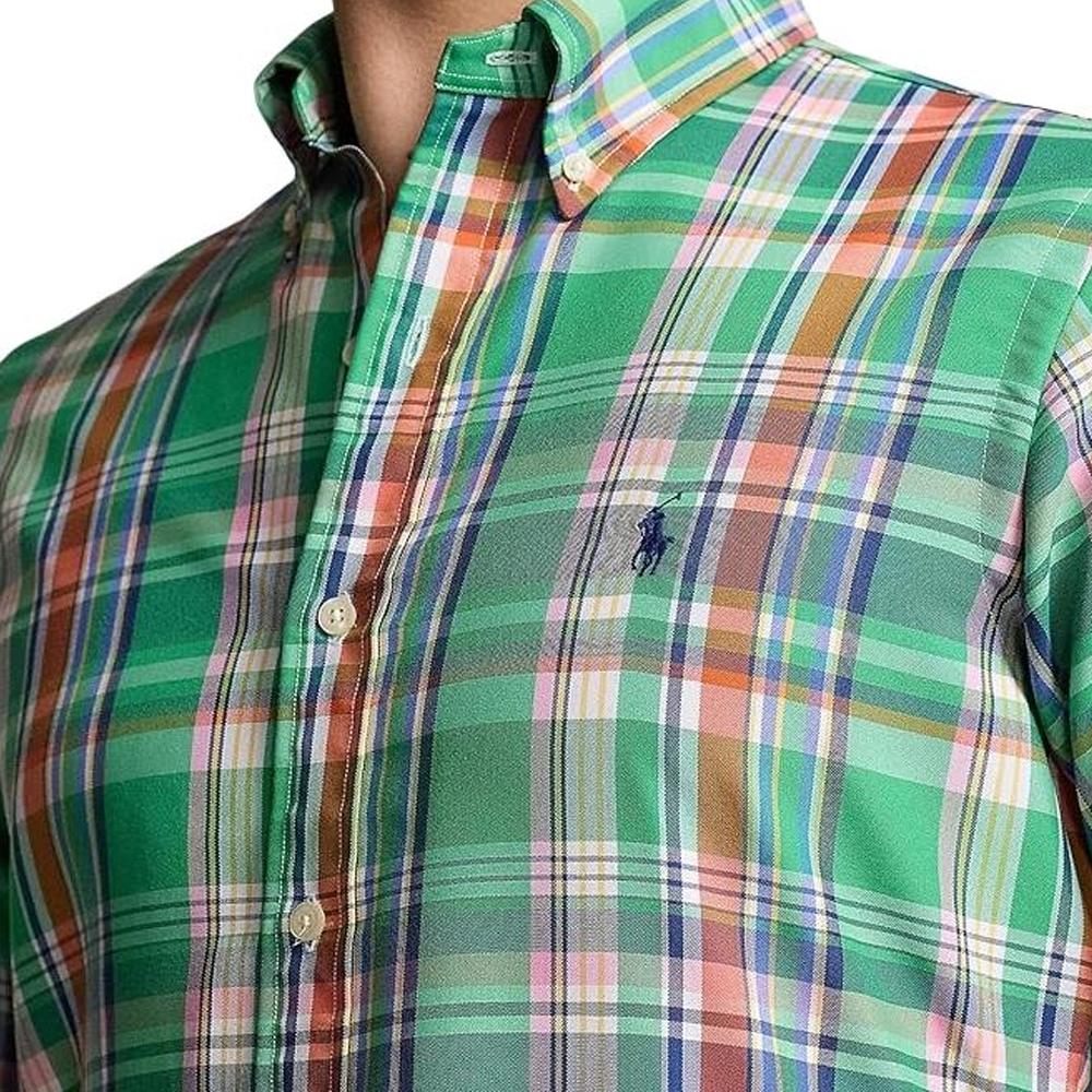 Polo Ralph Lauren Solid Check Single-Breasted Shirt Men Shirts 710942688-002