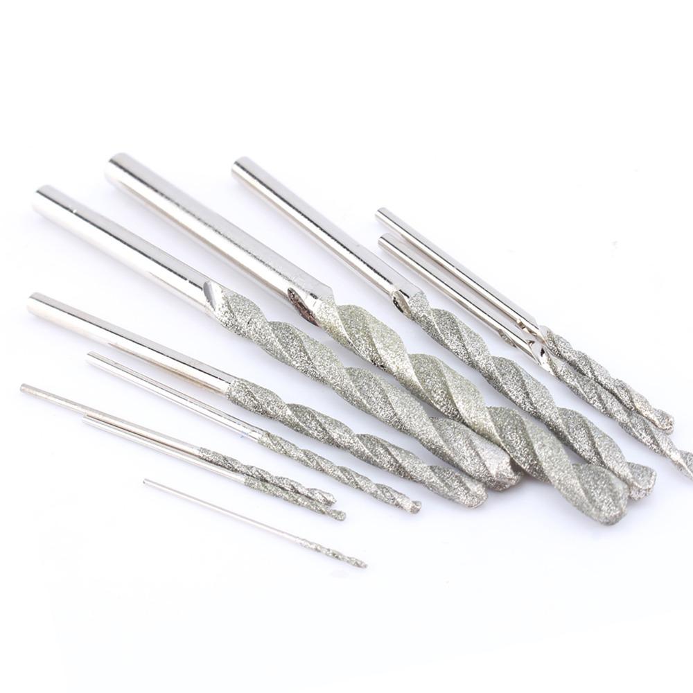 10Pcs Twist Tip Twist Drill Bits Diamond Tipped Drill Bit  for Glass, Tile, Stone and Jewelry Making