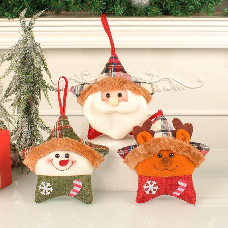 Unique Plush Christmas Ornaments With Santa Snowman And Reindeer Designs Perfect For Holiday Celebrations