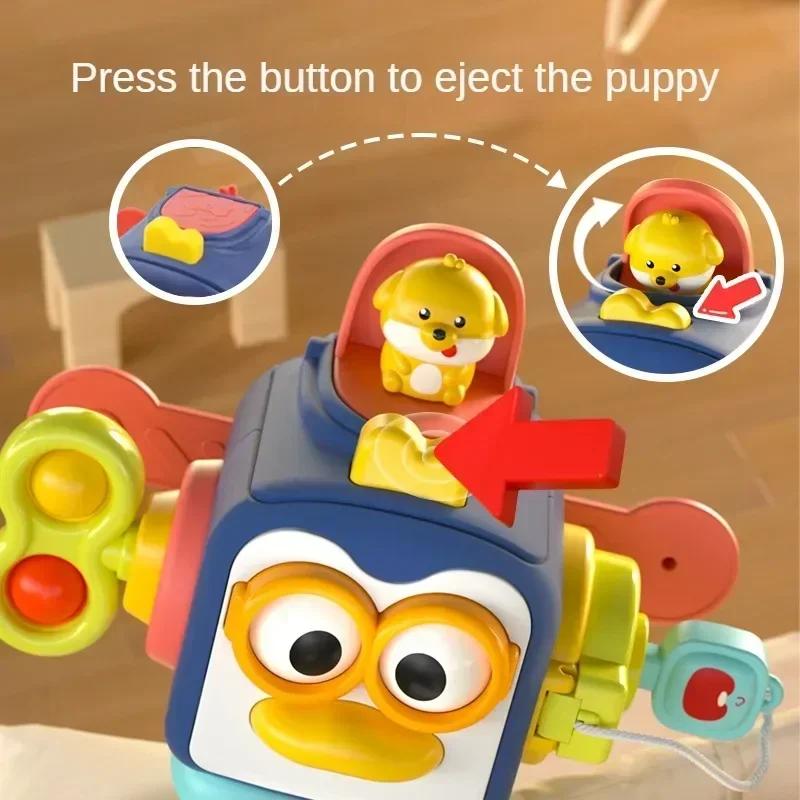 Hexahedral Busy Hand Grasping Ball Puzzle Sensory Soothing Finger Action Fine Training Toy Birthday Gift For Kids Busy Cube