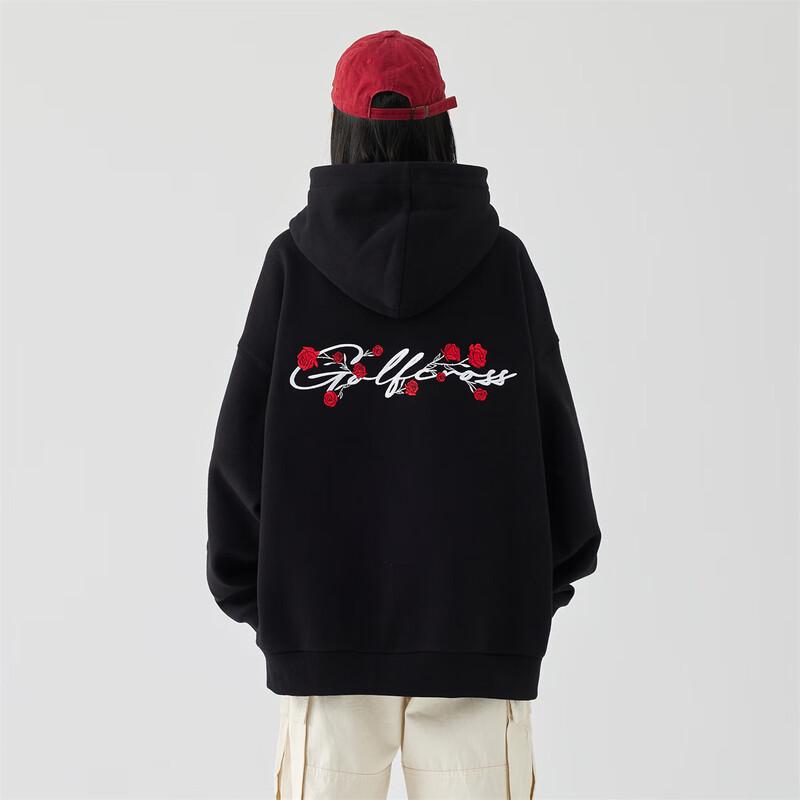 GOLFCROSS Унисекс Готический Кардиган с Капюшоном и Вышивкой 2XL