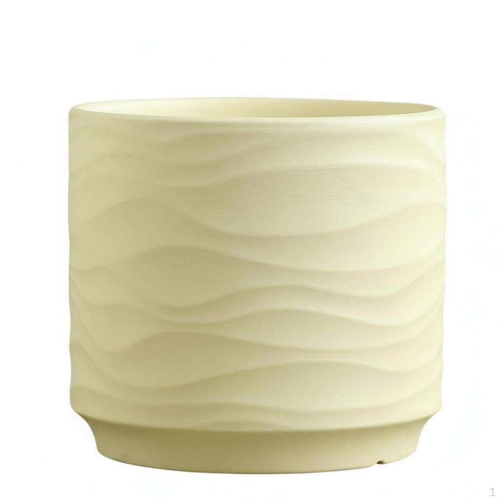 Ceramic Flower Pot with Tray, Modern Minimalist Design, Ins Inspired, Desktop Planter for Home