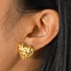 Stainless Steel Earrings Braided Heart-shaped Irregular Geometry Earring for Women Hypoallergenic Light Luxury Jewelry