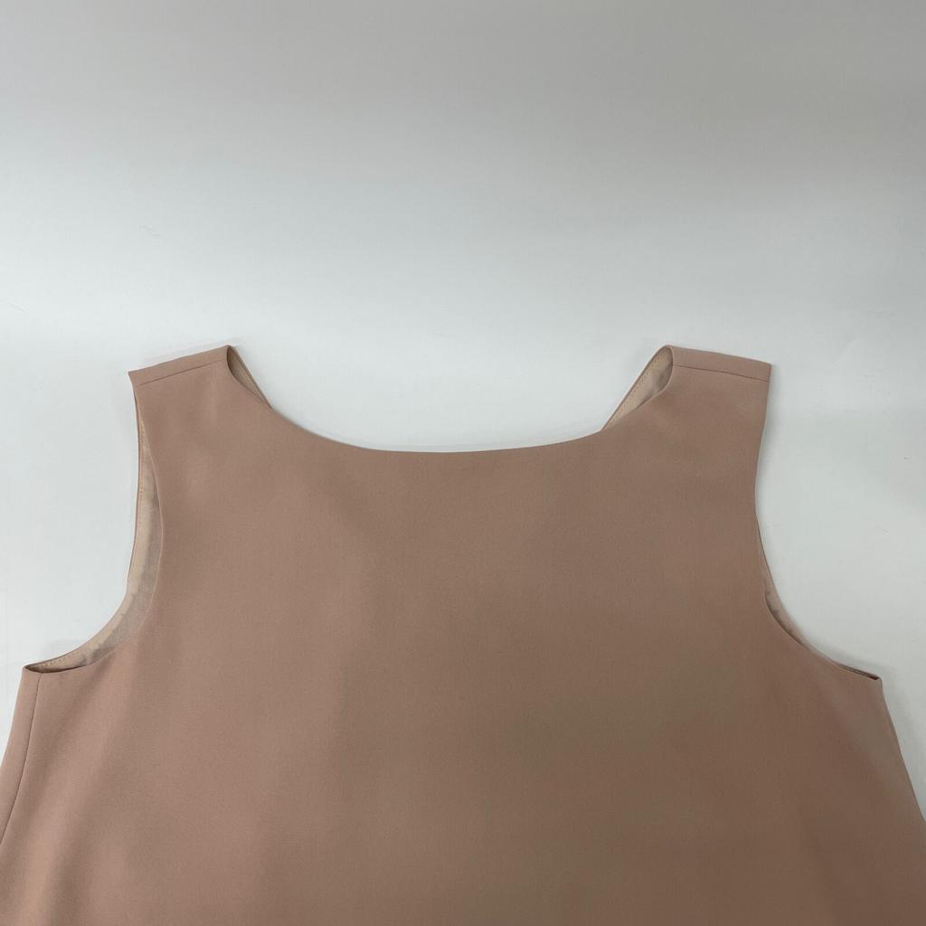 FOXEY NEW YORK 38664 Pink Polyester Back Tuck Blouse Terracotta Sleeveless Blouse tops 38 pinkUsed