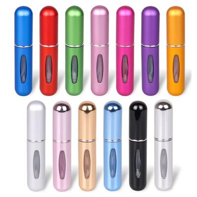 5 ml podbutelka perfum, butelka z rozpylaczem, którą można napełnić od dołu, aluminiowa przenośna butelka perfum do kosmetyków podróżnych