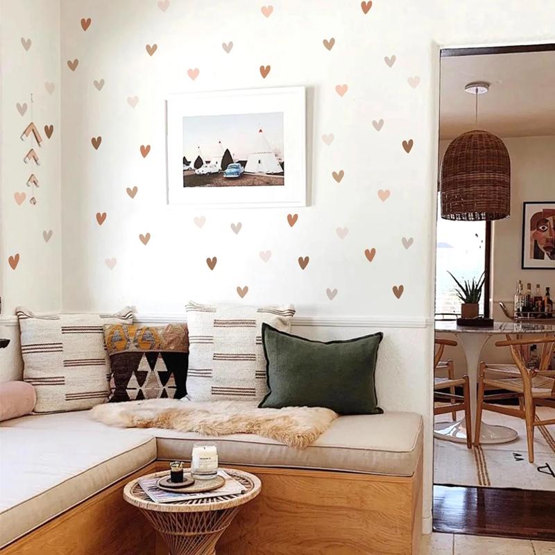 

36Pcs Boho Heart Shape Wall Stickers for Living Room Children Bedroom Home Decoration Baby Nursery DIY Art Sticker Decals Murals
