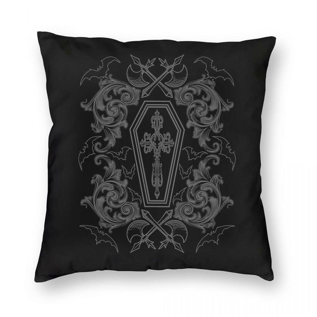 Vampire Coffin Square Pillowcase Polyester Linen Velvet Pattern Zip Decor Pillow Case Home Cushion Cover