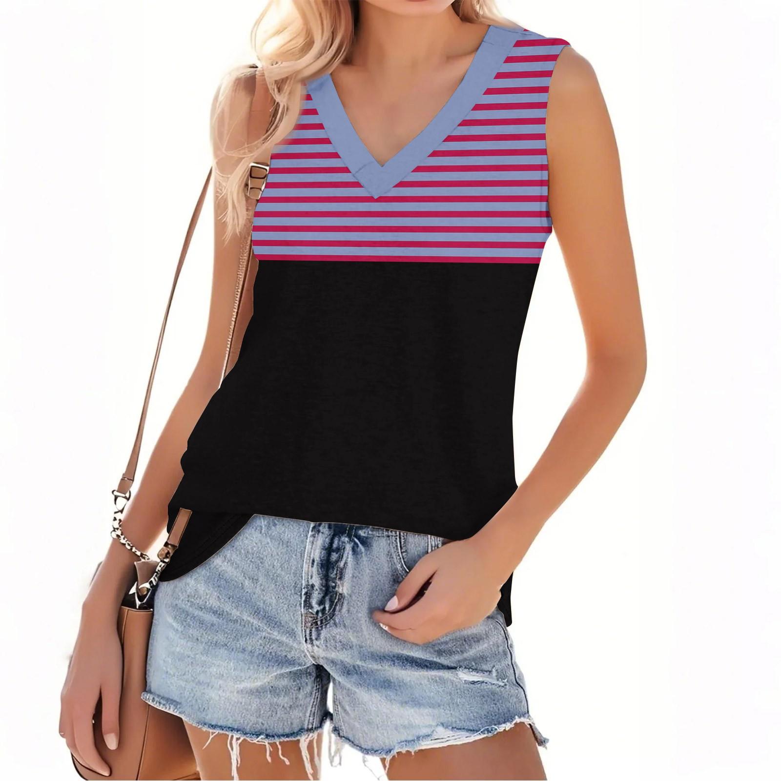 

Жіноча мода повсякденний щоденний універсальний смугастий текстурований приталений літній жилет S фіолетовий