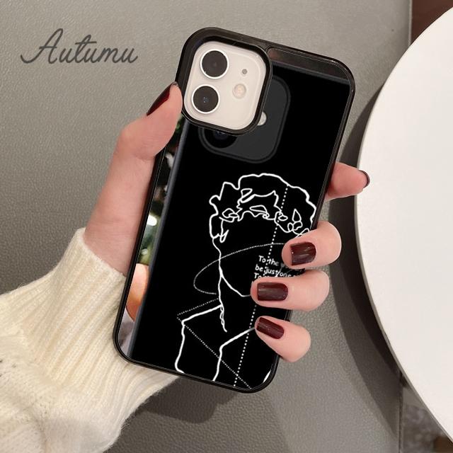 Funny Face Abstract Cartoon Art Phone Case for iPhone 11 12 13 14 Pro Max Mini XR XS SE 2020 6S 7 8 Plus Samsung Galaxy S21 S22
