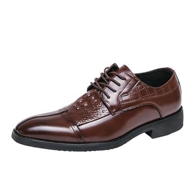 Marque de Luxe Chaussures de Soirée Formelles pour Hommes Élégantes et Tendance Chaussures d'Affaires de Bureau pour Hommes Classiques Marron à Lacets Livraison Gratuite