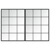 VidaXL Miroirs muraux 2 pcs noir 80x60 cm métal 3189032